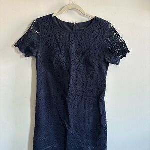 Ann Taylor Navy Lace Dress